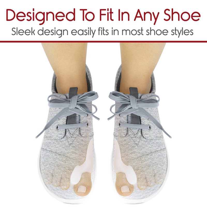 Ditya Enterprise Gel Bunion Guard, Corrector, Toe Spreader (One Pair) Pain Relief from. Two Finger Toe Separator Hallux Valgus- Crooked Toes, Pressure, corrector, Straighten toe structure. - Image 4
