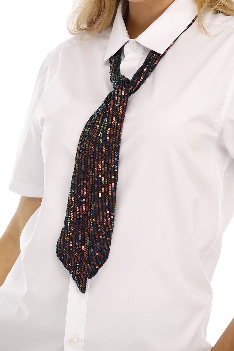 HiParty HI-party Small scarf with fashionable sequins for decoration (Silver), General size - Image 4