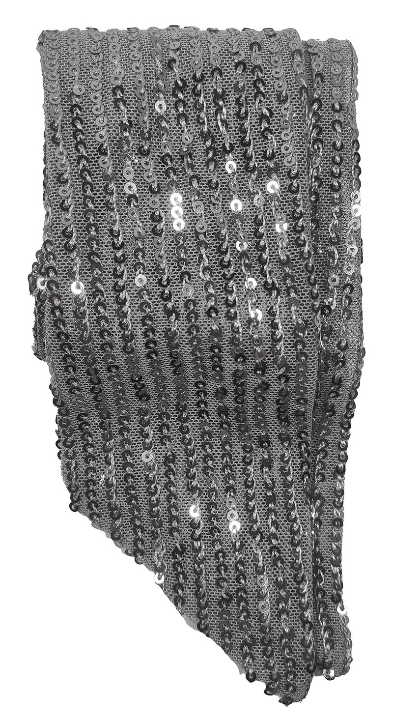 HiParty HI-party Small scarf with fashionable sequins for decoration (Silver), General size - Image 2