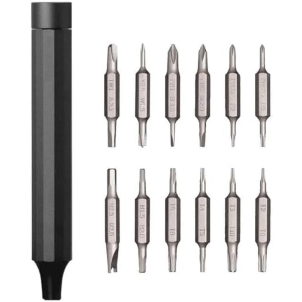 24 in 1 Precision Screwdriver Set Aluminum Alloy - Dark Gray