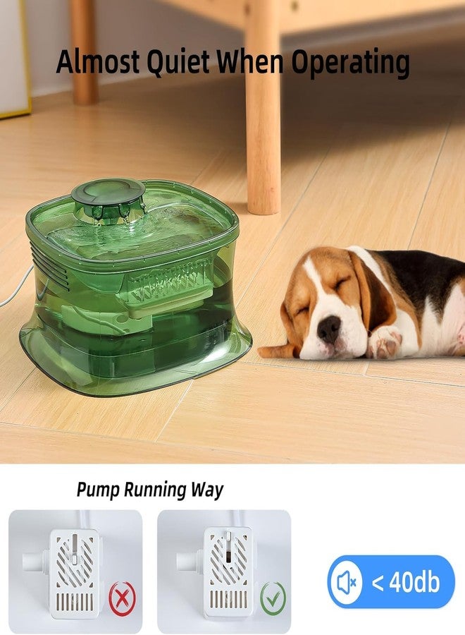 Delavala Dog Water Fountain, 135oz/4L Ultra Quiet Pet Water Dispenser with Smart Pump and Replacement Filters, Automatic Pet Water Fountain for Dogs, Cats & Other Pets (Green) - Image 2