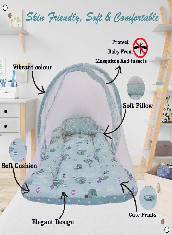 Kwitchy Unisex New Born Baby Luxury Pure Cotton Premium Bedding Set (Green, 0-6 Months) (4PCS Set) - Image 3