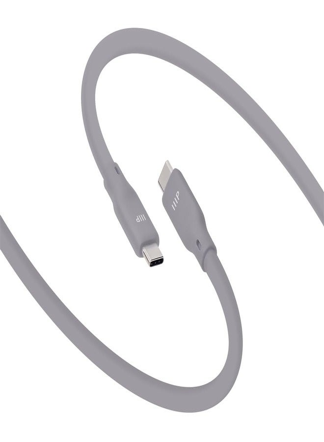 Monoprice USB4 Gen 3 Silicone Cable 3ft Gray - Image 3