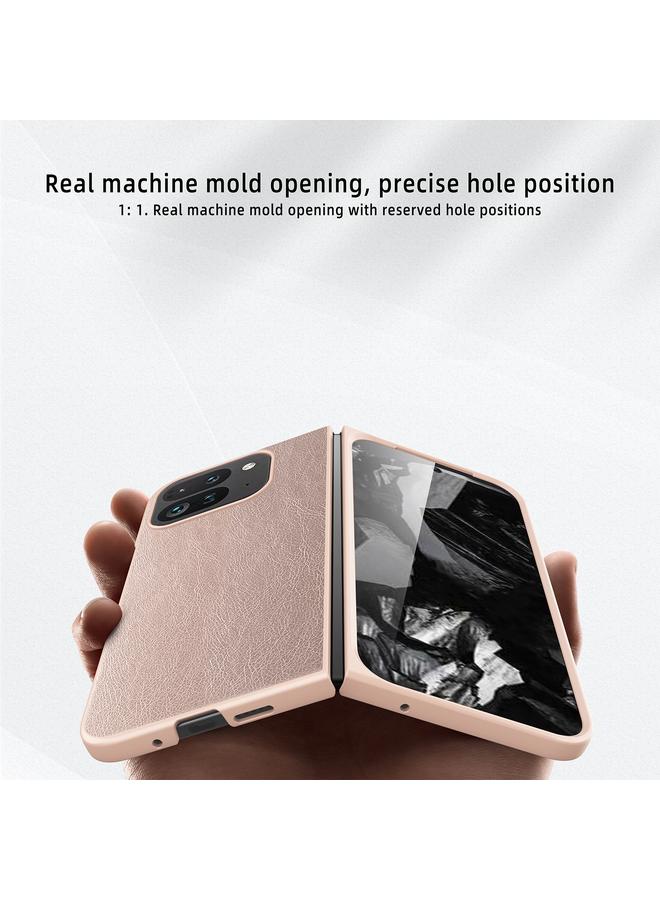 S-TOP Case For Google Pixel 9 Pro Fold Litchi Texture Leather PC Shockproof Phone Case - Image 5