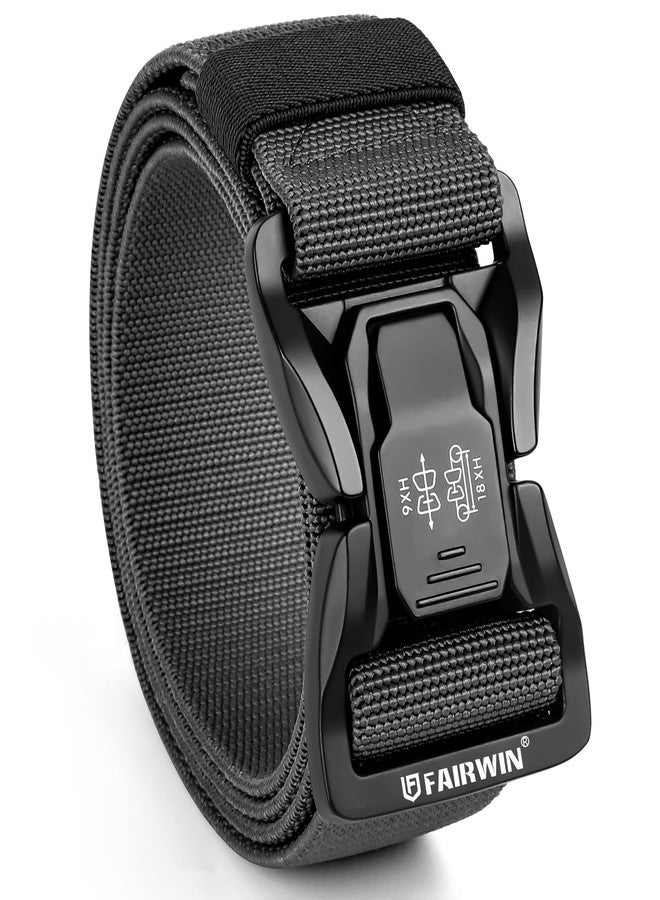 FAIRWIN Men Belt,Quick Release Tactical Belt, Military Work Stretch Nylon Web Belt for Men - Image 1