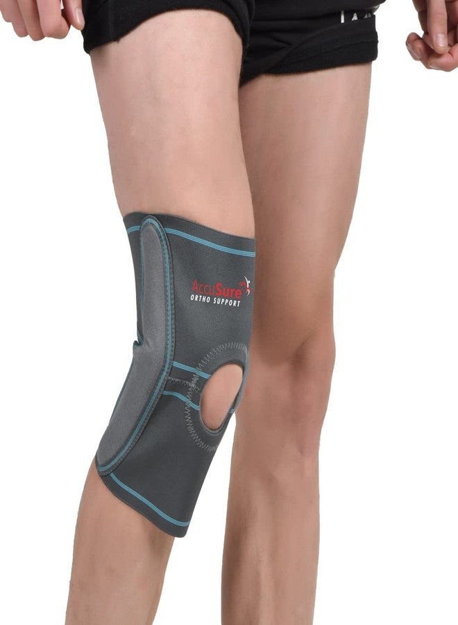 AccuSure Knee Support, Open-Patella Brace for Arthritis, Joint Pain Relief, Injury Recovery with Adjustable Strapping & With Breathable Elastic Material (S) - Image 1