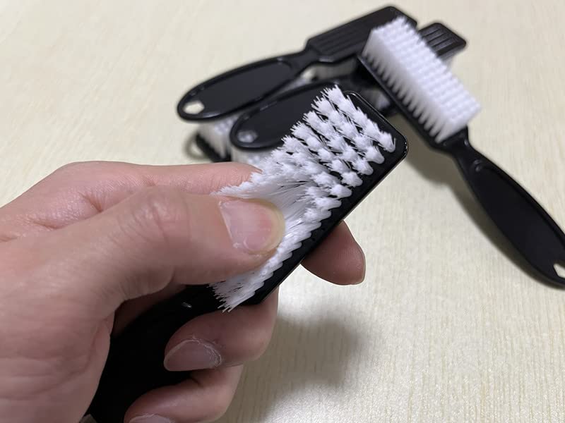 SQULIGT 6Pcs Handle Grip Nail Brush, Hand Fingernail Cleaner Brush Manicure Tools Scrub Cleaning Brushes for Toes and Nails (Black) - Image 4