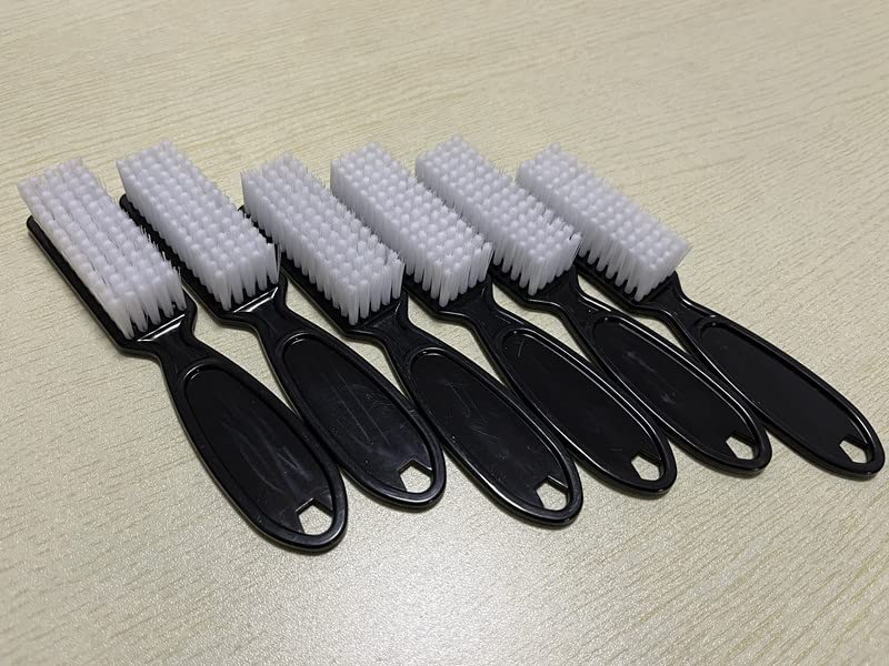 SQULIGT 6Pcs Handle Grip Nail Brush, Hand Fingernail Cleaner Brush Manicure Tools Scrub Cleaning Brushes for Toes and Nails (Black) - Image 3