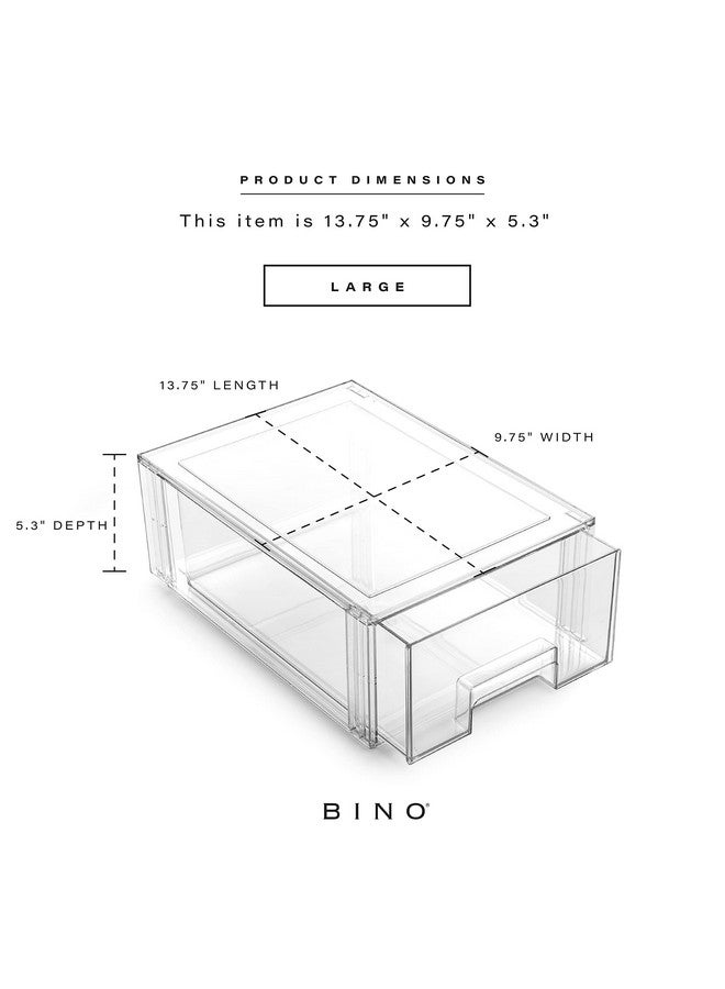BINO | Stackable Storage Drawers, Large - Clear | THE CRATE COLLECTION | Storage Bins With Drawers | Bathroom Organizers | Under Sink Organizer | Vanity Cabinet Home Organization - Image 2