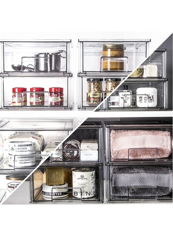 BINO | Stackable Storage Drawers, Large - Clear | THE CRATE COLLECTION | Storage Bins With Drawers | Bathroom Organizers | Under Sink Organizer | Vanity Cabinet Home Organization - Image 4