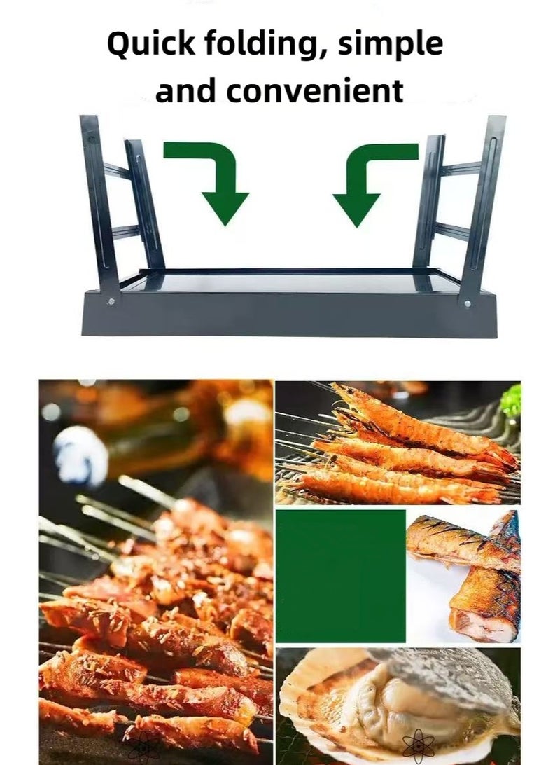 Barbecue grill outdoor barbecue grill household barbecue grill foldable portable simple camping barbecue grill - Image 5