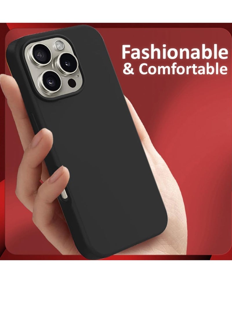 Liquid Silicone iPhone 16 Pro Max Case - Ultra Slim, Drop Protection, Soft Anti-Scratch Microfiber Lining (Model H) - Image 4