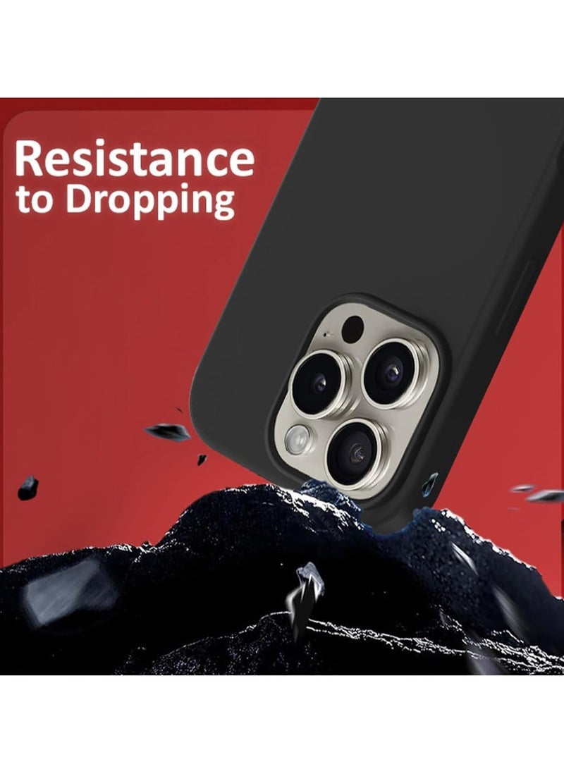 Liquid Silicone iPhone 16 Pro Max Case - Ultra Slim, Drop Protection, Soft Anti-Scratch Microfiber Lining (Model H) - Image 3