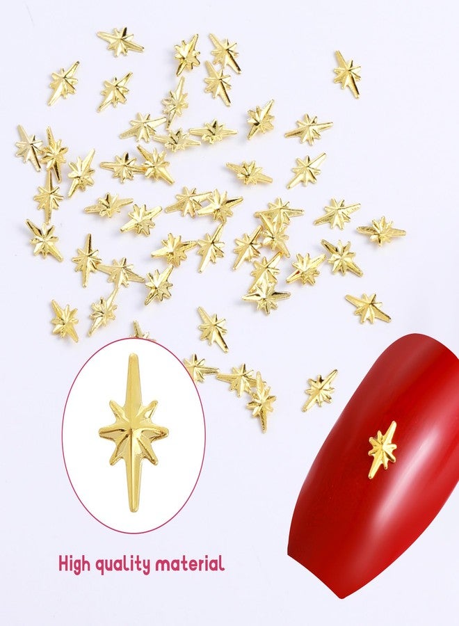 EupHHonycs 200 PCS Star Nail Charms, Gold Cross Nail Charms Star Nail Charms, Mini Art Charms 3D Alloy Nail Art Charms Nails Supplies Gold DIY Nail Art Decoration Accessories - Image 3