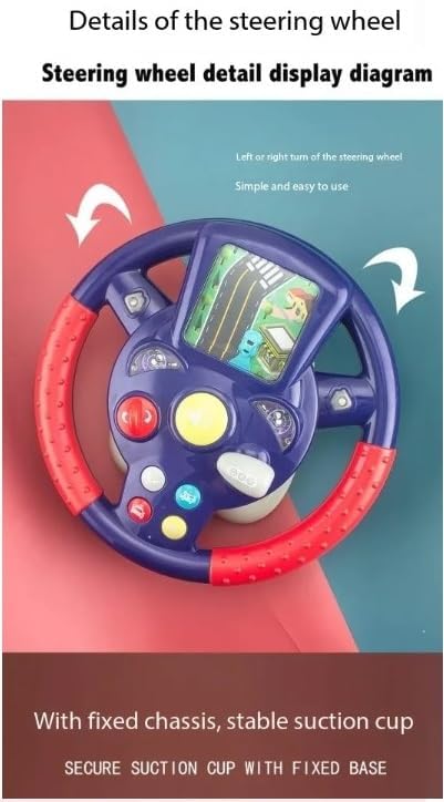 DIPDEY Little Driver Steering Wheel Toy with Music, Games & Vehicle Sounds - Image 4