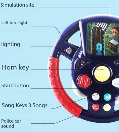 DIPDEY Little Driver Steering Wheel Toy with Music, Games & Vehicle Sounds - Image 2