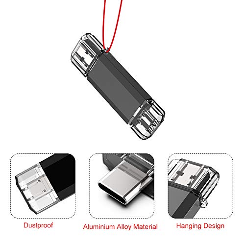 Vansuny 128GB USB C Flash Drive 2 in 1 OTG USB 3.0 + Type C Memory Stick with Keychain Dual Type C Thumb Drive Photo Stick Jump Drive for Android Smartphones, Computer, Tablet, PC - Image 3