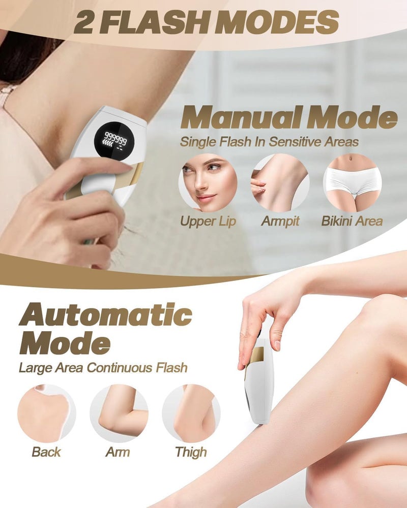 PERDANT IPL Hair Removal Handset for Women & Men – Painless Laser Hair Remover Machine for Permanent Hair Reduction on Face, Bikini, Underarms, Legs & Pubic Area – At-Home Epilator Device - Image 5