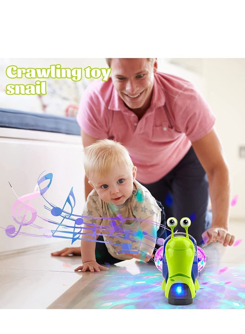 Y&D Crawling Baby Toy, Babies Dancing Early Learning Educational Toys, Interactive Musical Light up Automatically Avoid Obstacles, for Babies, Toddlers, Kids - Image 3