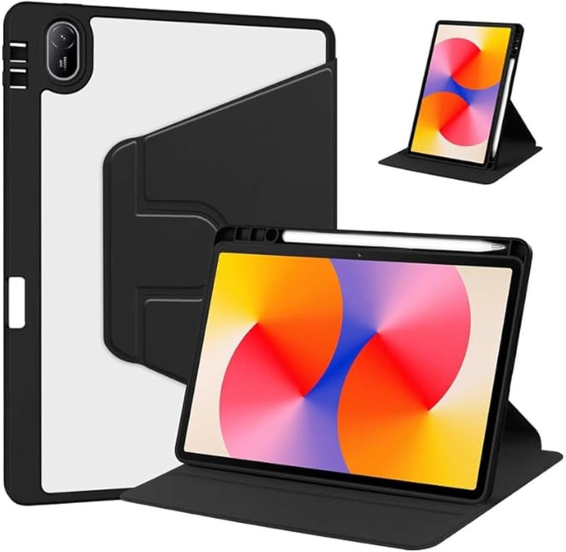 Vurtboly Hybrid Case Compatible with Huawei Matepad SE 11inch 2024 Cover, Clear Acrylic Multi-Angle Hard PC Case with Pen Holder Protective Stand Cover Compatible with Huawei Matepad SE 11" 2024 - Image 1