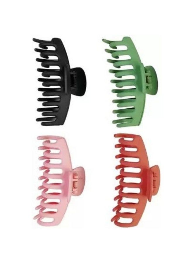 DN Creation Set of 3 Plastic Hair Claw Clip, Non-Slip Catch Hair Clucther Hair Styling Accessories -Assorted Color - Image 2