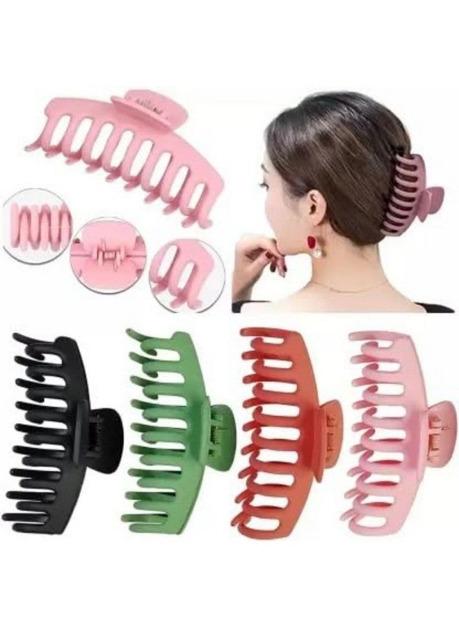 DN Creation Set of 3 Plastic Hair Claw Clip, Non-Slip Catch Hair Clucther Hair Styling Accessories -Assorted Color - Image 3