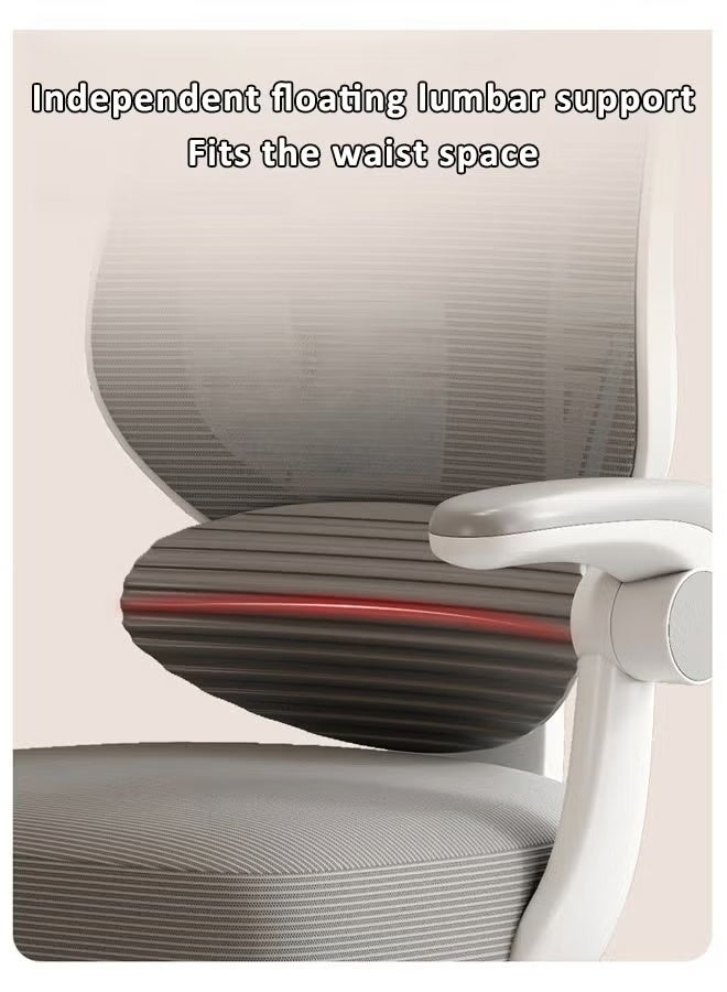 أيكين كرسي دراسة مريح، كرسي مكتب للأطفال مع دعم للظهر ومسند للقدمين، كرسي مكتب قابل لتعديل الارتفاع مع مسند قدمين قابل للرفع، كرسي مكتب وكمبيوتر دوار شبكي مع مساند ذراع قابلة للتعديل رباعية الأبعاد ومسند رأس ثلاثي الأبعاد للدراسة والمكتب - رمادي - Image 4