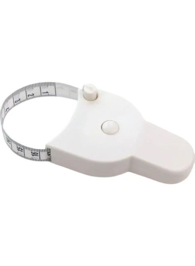 Creative three-dimensional ruler, professional waist circumference ruler, fitness circumference ruler, hip circumference, arm circumference, head and tail leather tape measure, automatic measuring tape (white). - Image 2