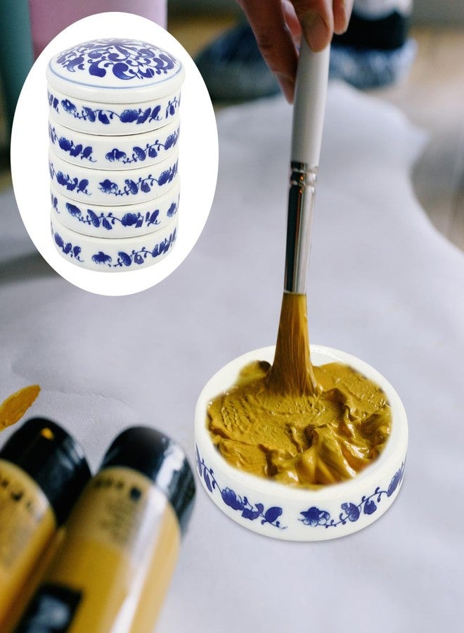 ARTIBETTER Ceramic Watercolor Palette Tray: Stackable 5 Layer Paint Palette Mixing Trays with Cover Lid for Watercolor Painting and Art Supplies 3.34 X 3.14 Inch - Image 4