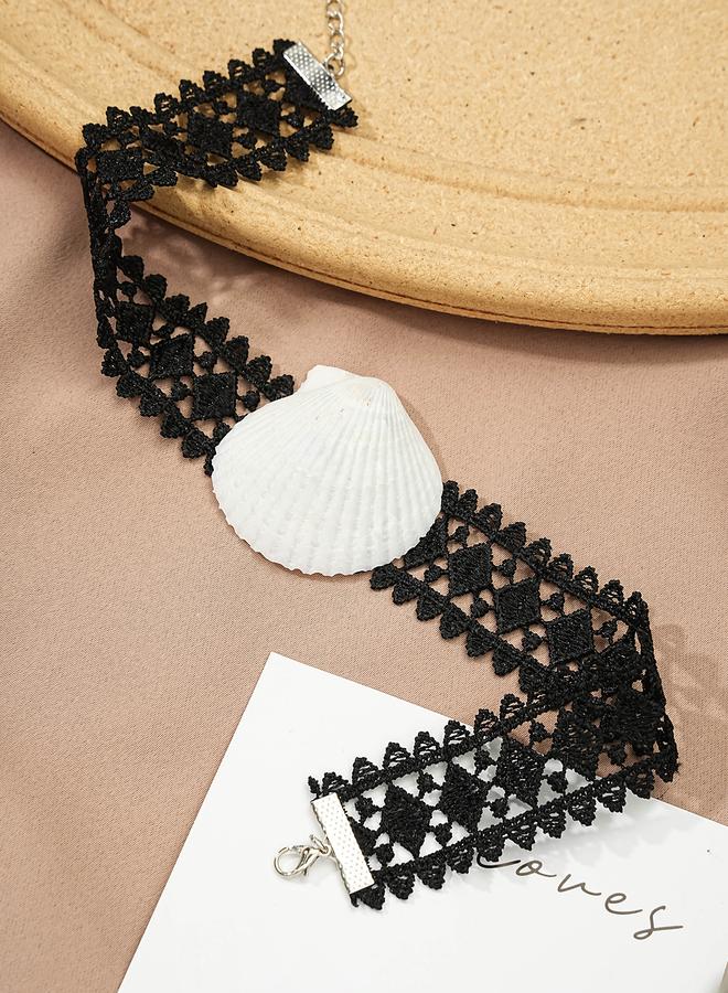Take Two Lace Shell Choker Necklace - Image 5