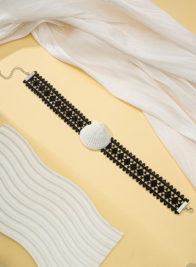 Take Two Lace Shell Choker Necklace - Image 2