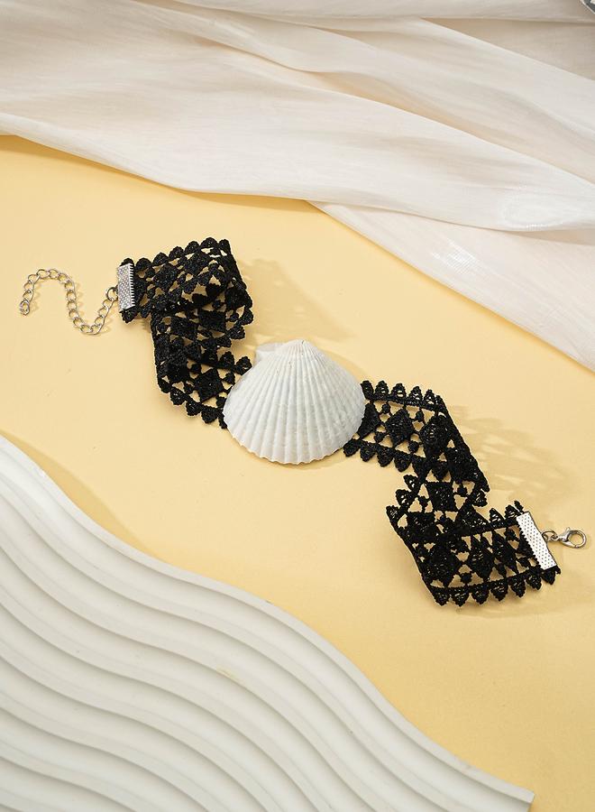 Take Two Lace Shell Choker Necklace - Image 3