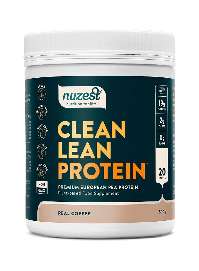 Nuzest Clean Lean Protein, Real Coffee, 500gram, 20 Servings - Image 1