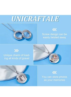FASHION MANIA Photo Charms, 4Pcs Glossy Round Photo Frame Locket Bridal Wedding Bouquet Charms Memory Locket  - Image 3