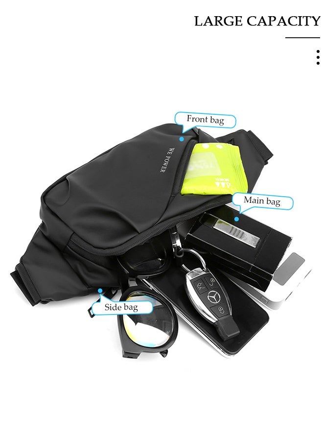 DUNISO Waist Pack for Women Men , Crossbody Waist Bag Pack Belt Bag for Travel Walking Running Hiking Cycling, Pouch Hip Bum Bag Chest Bag with Adjustable Strap For Gym Fitness Workout Travel Work Commuting - Image 5