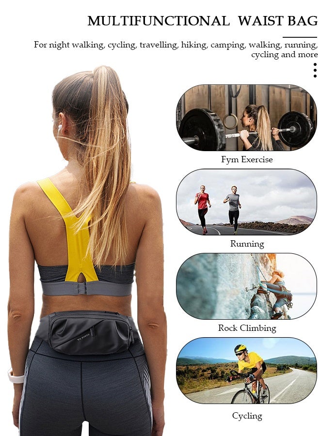 DUNISO Waist Pack for Women Men , Crossbody Waist Bag Pack Belt Bag for Travel Walking Running Hiking Cycling, Pouch Hip Bum Bag Chest Bag with Adjustable Strap For Gym Fitness Workout Travel Work Commuting - Image 4