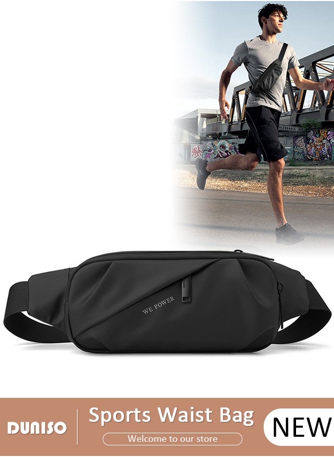 DUNISO Waist Pack for Women Men , Crossbody Waist Bag Pack Belt Bag for Travel Walking Running Hiking Cycling, Pouch Hip Bum Bag Chest Bag with Adjustable Strap For Gym Fitness Workout Travel Work Commuting  - Image 1