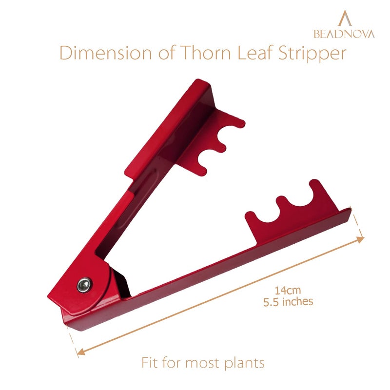BEADNOVA Rose Thorn Stripping Tool - Thorn Remover Metal Stripper for Floral DIY and Gardening (3pcs, Red, Green and Pink) - Image 2
