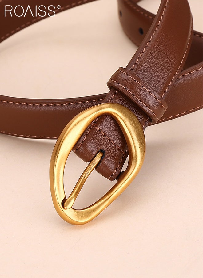 roaiss 2 Pcs Women's Casual Pin Buckle PU Belt, Simple and Versatile Decorative Thin Belts, Suitable for Ladies Jeans, Sweaters, Suits, Dresses  - Image 4