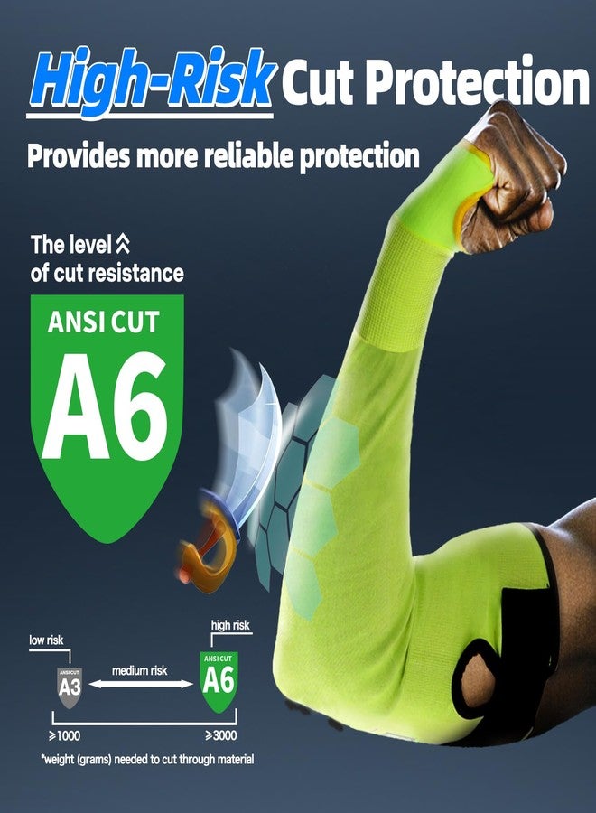 Schwer 2 Pairs ANSI A6 Cut Resistant Sleeves, 18 inch Protective Arm Sleeves with Thumb Hole for Arm Work Protection, Arm Guards for Gardening, Cutting Metal, Repairing, Kitchen, Pet Grooming - Image 3