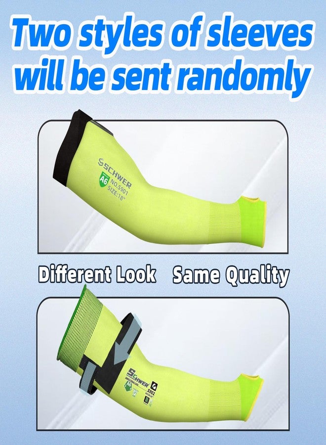 Schwer 2 Pairs ANSI A6 Cut Resistant Sleeves, 18 inch Protective Arm Sleeves with Thumb Hole for Arm Work Protection, Arm Guards for Gardening, Cutting Metal, Repairing, Kitchen, Pet Grooming - Image 2