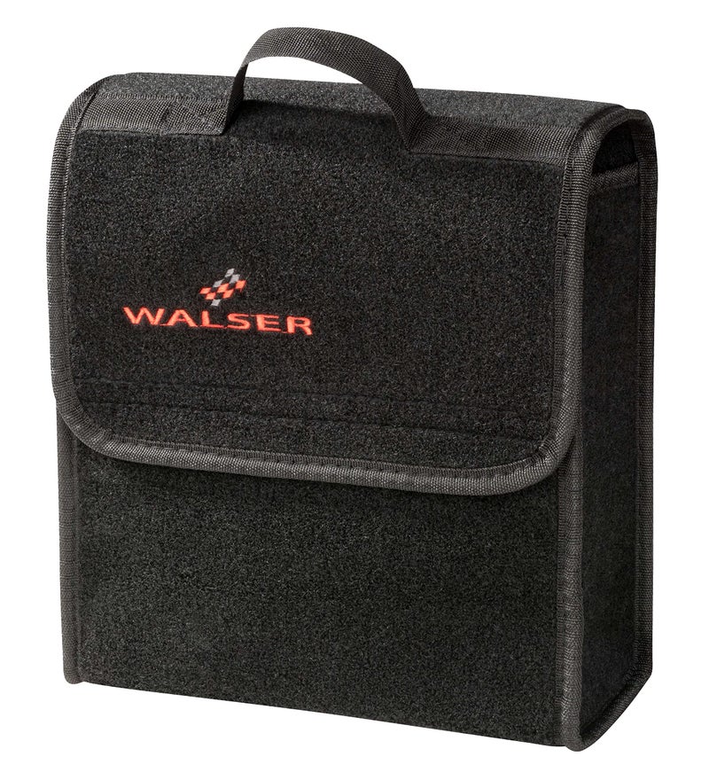 WALSER Car Boot Bag Toolbag Size S, Needle Felt Boot Organiser, Car Bag, Car Storage Bag, Boot Toolbag 28 x 14 x 28 cm, Black - Image 1