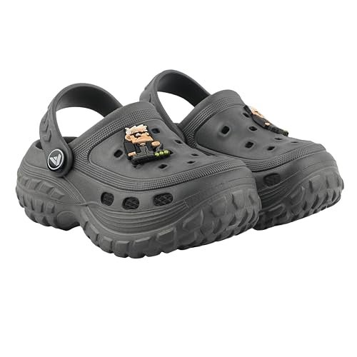 FUEL Clogs for Kids, Dailywear Comfortable, Lightweight Anti Skid Clogs Slipper for 4-10 Years Boys/Girls/Toddler (Poddle-Grey) - Image 5