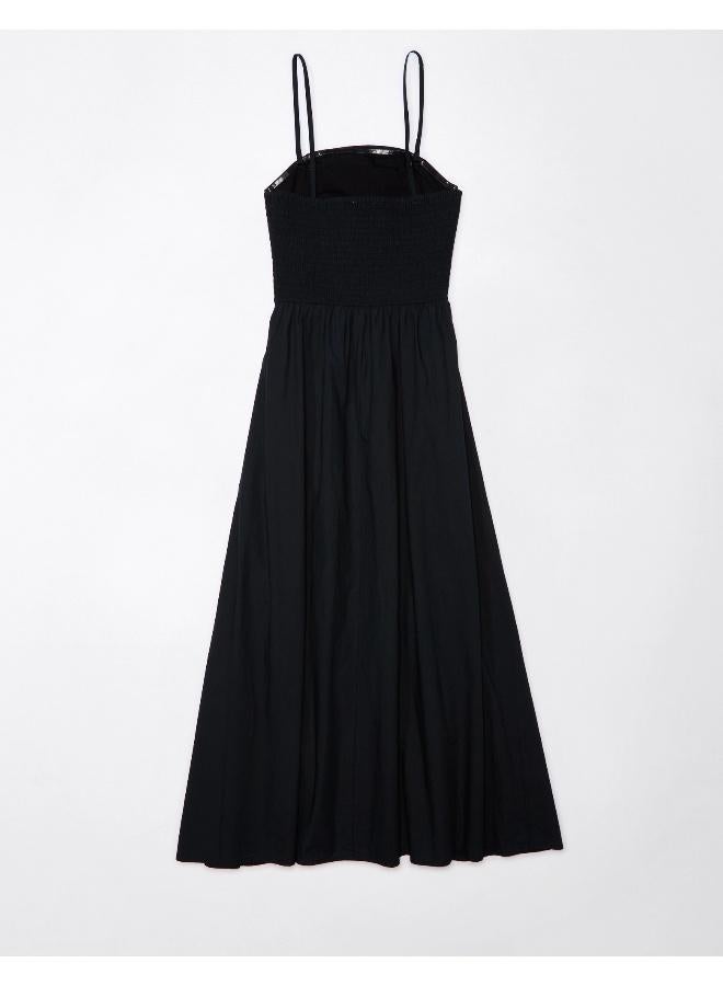 Strapless Ruched Midi Dress