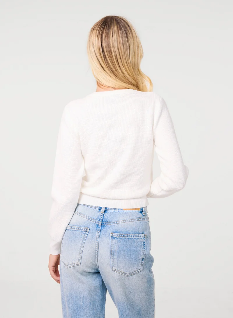 Pink Vanilla  Long Sleeve Knitted Jumper for Women | Best Price UAE