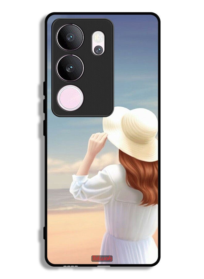 Tolwak vivo V29 Pro Protective Case Cover Hat Girl Standing - Image 1