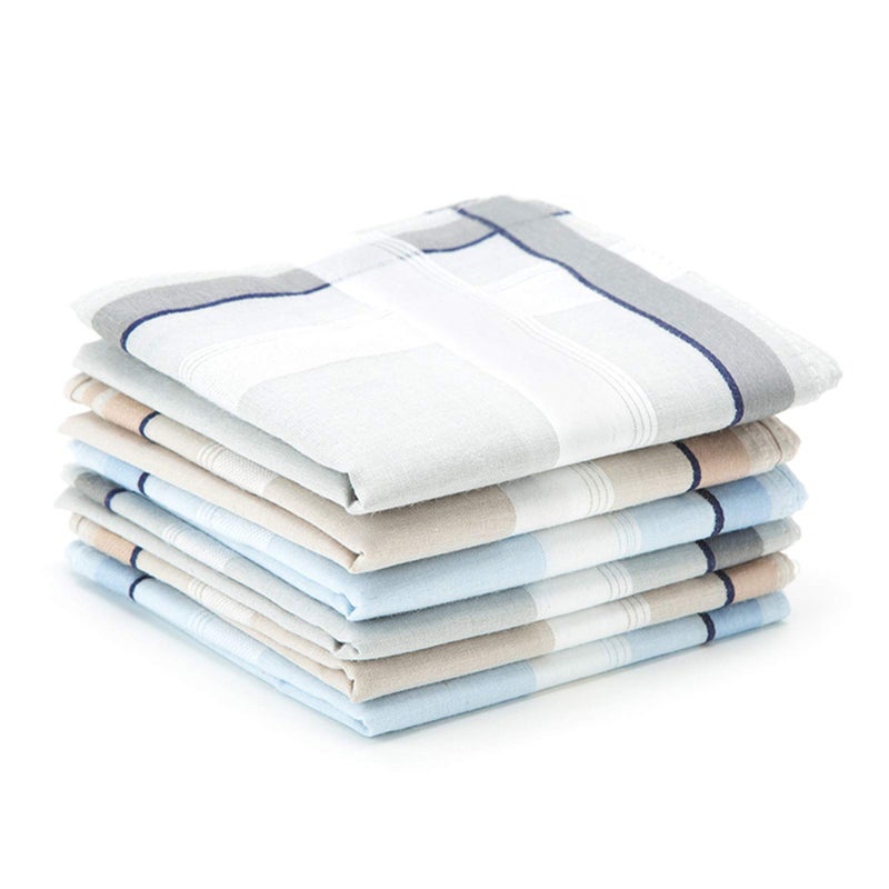 Selected Hanky Selected Hanky 100 Cotton Mens Handkerchief 6 Piece Gift Set
