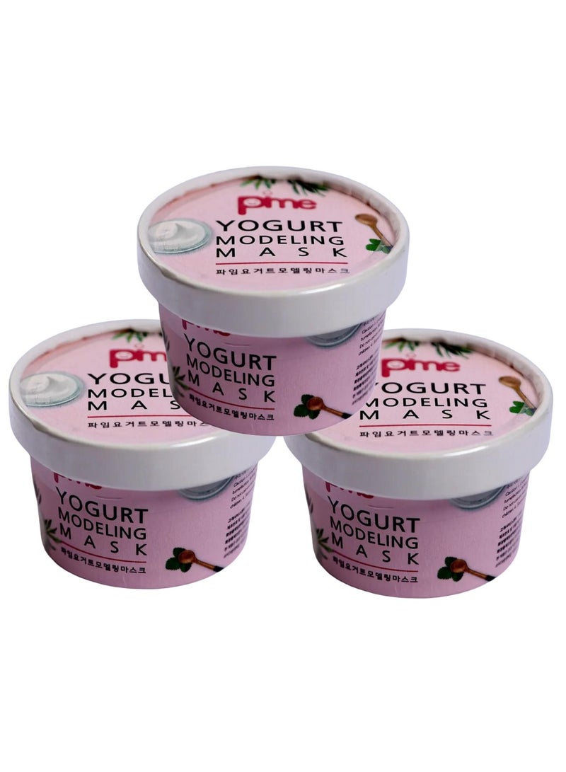 pime Yogurt Infused Collagen Modeling Mask – 3x25g Peel-Off Korean Face Masks for Anti-Aging, Hydration & Skin Brightening - Image 1
