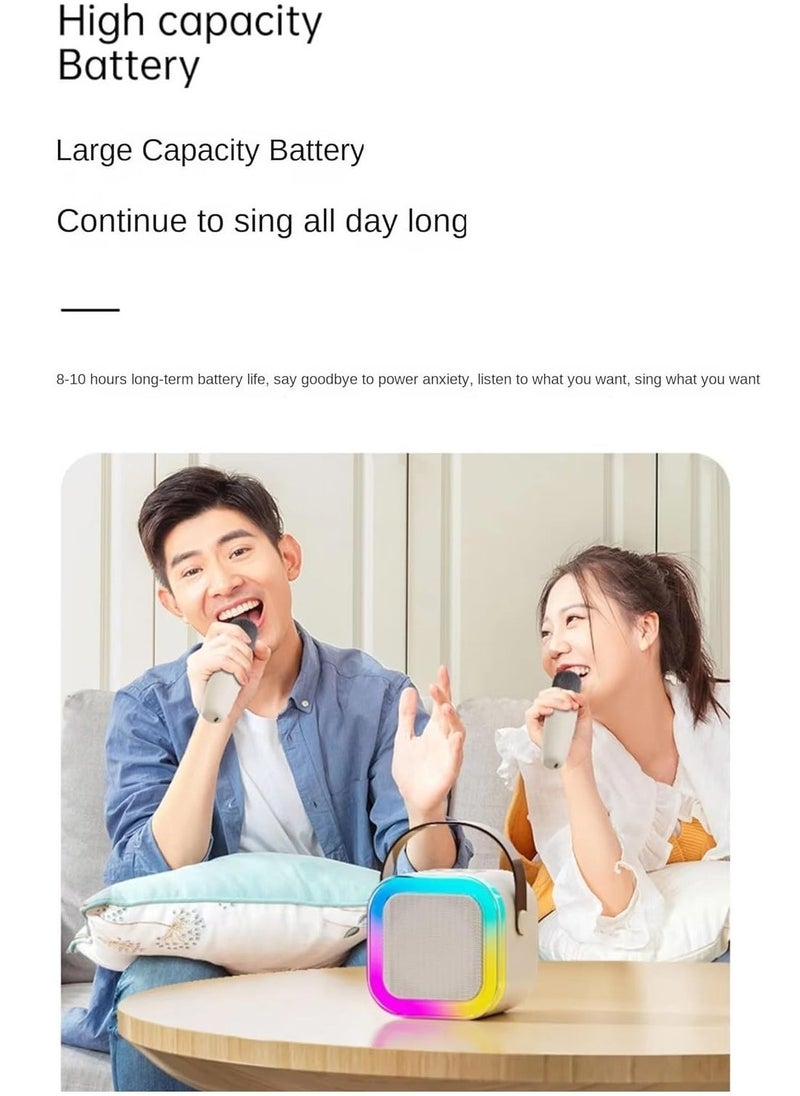 JAJEEK "Mini Bluetooth Karaoke Machine for Kids – Wireless Microphone & LED Lights" - Image 4