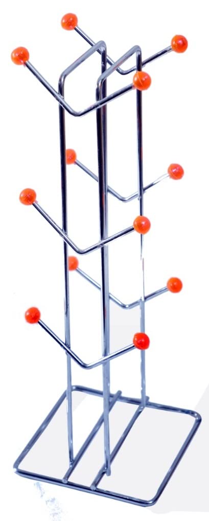 SHIVICREATIONS SHIVICREATIONS Premium Steel Cup Stand Tea Coffee Cup Mug Stand Modular Kitchen Rack Specially Designed for Hold 12 Cups 12 Cups_H34 Cm L11 Cm B11 Cm Cup Stand Kitchen Rack - Image 3